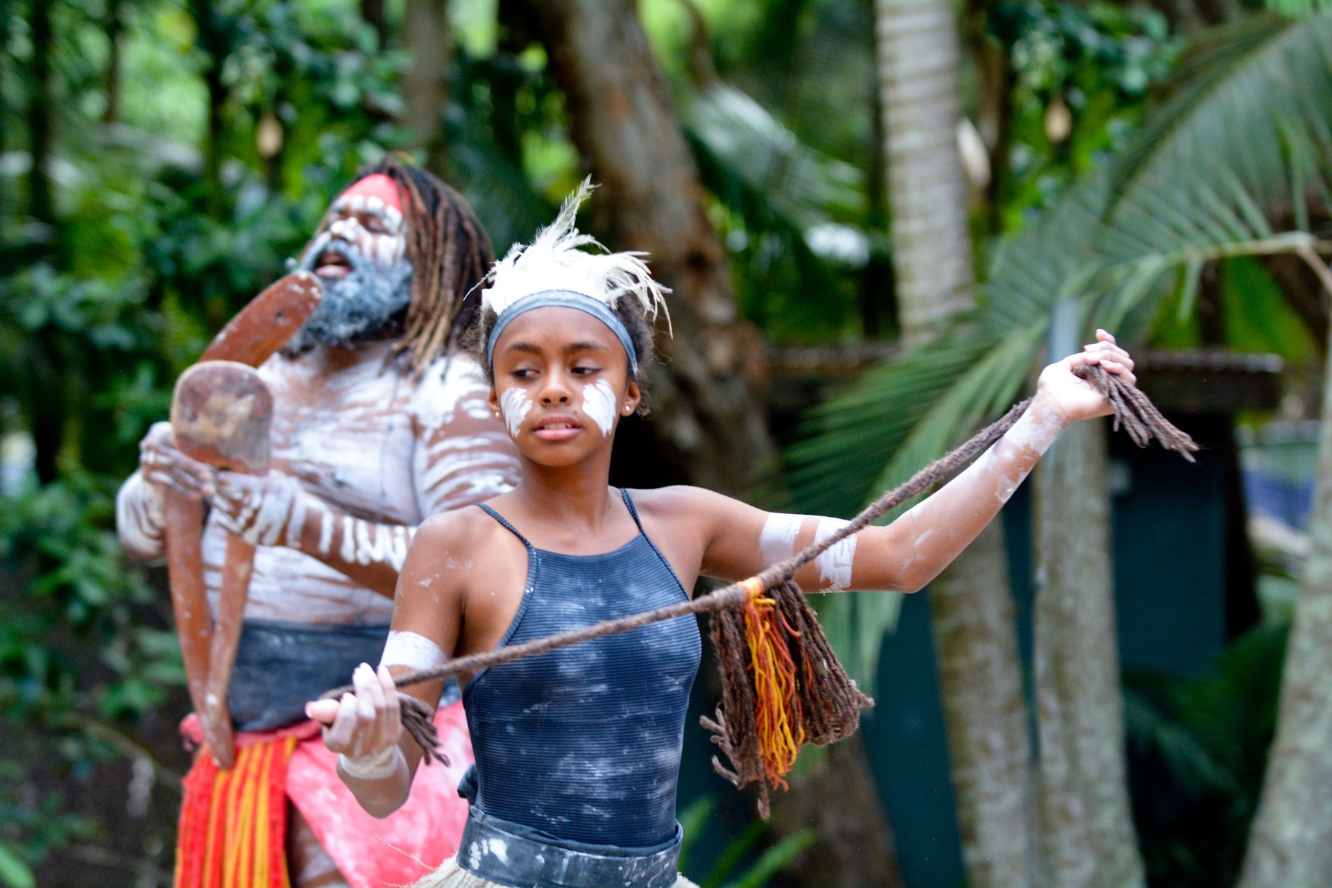 Young Adult Indigenous Australian
Woman Dancing